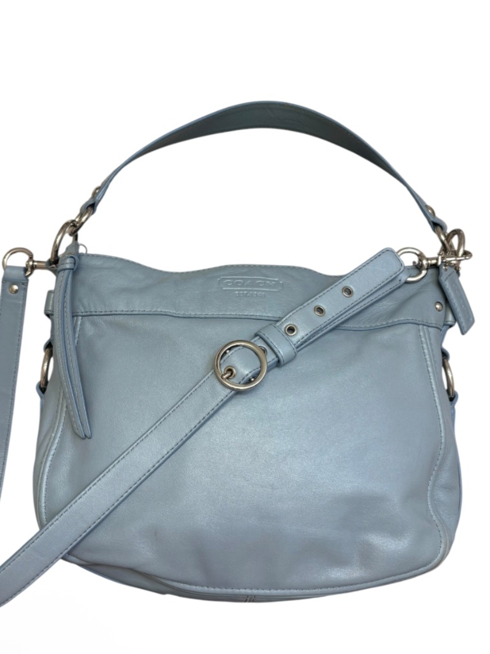 Coach vintage y2k f14707 blue Zoe hobo crossbody bag in blue RARE